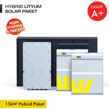 WERER ENERGY 15kW Hybrid Solar Paket  - Lifepo4 Batarya/ınverter/Solar Panel