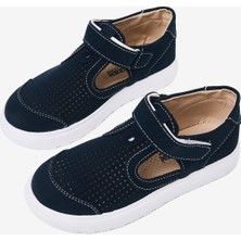Tonny Black Çocuk Unisex Lacivert Çoçuk Cırtlı Sandalet
