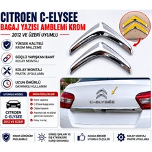 İTHAL Citroen C-Elysee Bagaj Yazısı Amblemi Krom 2012 ve Üzeri Uyumlu