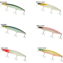 Ryuji Flash Minnow 14CM 28GR Floating Maket Yem Chart Back Rengi