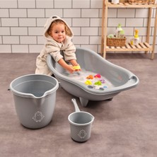 Empressco Ponçik Store 3’lü Bebek Banyo Seti - Bebek Yıkama Küveti - Su Kovası - Maşrapa Renkli Bebek Yıkama Takımı - Fiyatı, Yorumları