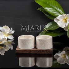 Miarik Design Dekoratif Bej Mermer Baharatlık