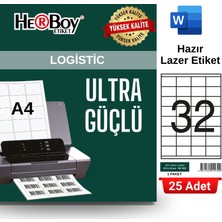 Herboy HB-1032 52,5 x 35 mm A4 Laser Etiket (25 Adet)