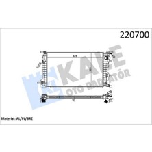 Kale Mixdepo Su Radyatörü Renault Fluence 09- Megane Iii 09- 1.5dci Mekanik 633X378X32 Brazing KL220700-0559021AB