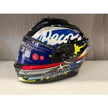 Kask Shark D-Skwal 3 Streetrush Siyah Mavi Krom