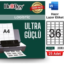 Herboy HB-1036 45 x 30 mm A4 Laser Etiket (25 Adet)