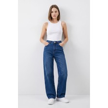 Rays Ara Mavi Yüksek Bel Baggy Jean 1061