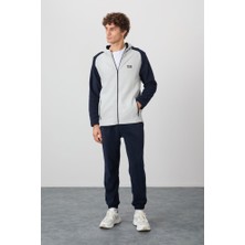 Stsahra  Erkek Gri Polar Sweatshirt