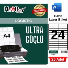 Herboy HB-1224 105 x 23 mm A4 Laser Etiket (25 Adet)