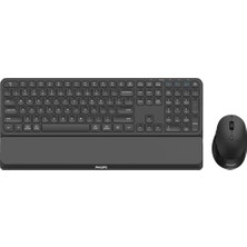 Philips SPT6607 Kablosuz Türkçe Q Siyah Klavye Mouse Set
