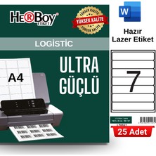 Herboy HB-1107 192,5 x 39 mm A4 Laser Etiket (25 Adet)