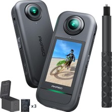 Akaso 360 Creator Combo  5.7k 360° Video, 48MP Sensör, 72MP 360° Fotograf, Aksiyon Kamera