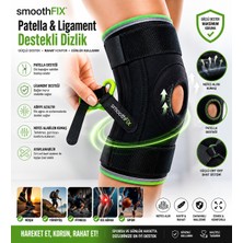 Smoothfix Patella ve Ligament Destekli Dizlik Menisküs Çapraz Bağ Diz Ağrısı Spor Diz Koruyucu Koşu Yürüyüş Fitness