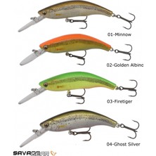 Savage Gear 3D Minnow Diver 7,5cm 9g Suni Yem 04-Ghost Silver Rengi