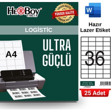 Herboy HB-1035 52.5 x 33 mm A4 Laser Etiket (25 Adet)