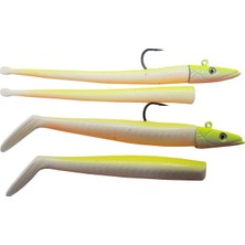 Savage Gear Sandeel And Slug 10CM 10G 32-Lemon Back 4+2 Adet Suni Balık