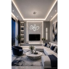 Gusto Lighting Vienna LED Sarkıt Krom Avize,3 Renk Yanabilen Modern Avize,salon LED Avize