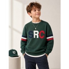 Stsahra  Erkek Çocuk Haki Sweatshirt