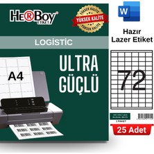 Herboy HB-1172 35 x 23 mm A4 Laser Etiket (25 Adet)