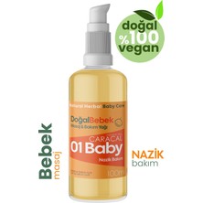 Caracal Baby Oil - Doğal Bebek Yağı - Pişik Önleyici Rahatlatıcı Gaz Giderici Masaj Yağı - Kuru Saç Derisi ve Vücut Bakım Yağı 100 ml