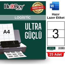 Herboy HB-1003 210 x 99 mm A4 Laser Etiket (25 Adet)