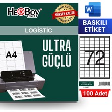 Herboy HB-1172 35 x 23 mm A4 Baskılı Laser Etiket (100 Adet)