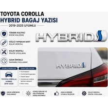 İTHAL Toyota Corolla Hybrid Bagaj Yazısı Amblemi Krom 2019-2025 Uyumlu