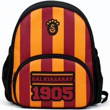 Galatasaray Lisanslı Logo Baskılı Anaokulu Çantası - Sarı Kırmızı 2 Bölmeli Sırt Çantası