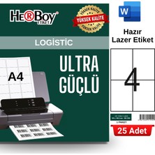 Herboy HB-1204 105 x 148,5 mm A4 Laser Etiket (25 Adet)