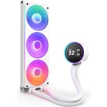 Nzxt Kraken Elite 360 Aıo LCD 360MM Rgb Beyaz Sivi Islemci Sogutucusu