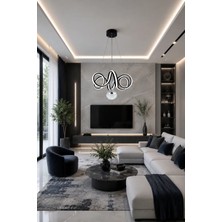 Gusto Lighting Vienna LED Sarkıt Siyah Avize,3 Renk Yanabilen Modern Avize,salon LED Avize