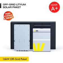 WERER ENERGY 16kW Off-Grid Solar Paket - LiFePO4 Batarya/Inverter/Solar Panel