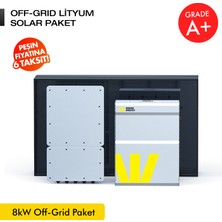WERER ENERGY 8kW Off-Grid Solar Paket - LiFePO4Batarya/Inverter/Solar Panel