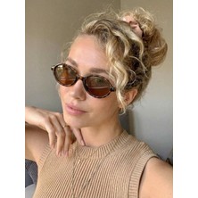 Funeyes Miux Leopar Desenli Güneş Gözlüğü oval trend model( Miuxleopar Küçük oval )