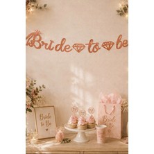 Party Express Kaligrafi Banner "bride To Be" - Roze