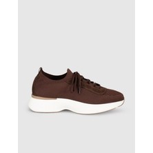 Cabani Kahverengi Triko Kadın Sneaker Ayakkabı