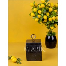 Miarik Design Dekoratif Mermer Kare Detaylı Pamukluk