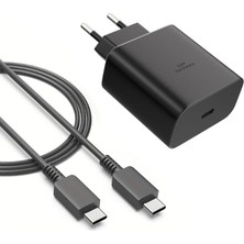 MuhendisTech Samsung Uyumlu Type-C 45W Watt Süper Hızlı Şarj Cihazı Adaptör ve Kablo Set , S20 S22 S23 S24 S25 Ultra Note Plus Serilerle Uyumlu MuhendisTech