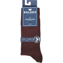 Bolero Erkek Premium Dikişsiz Merserize Çorap Kahverengi