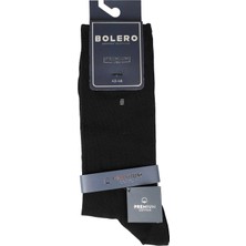 Bolero Erkek Premium Dikişsiz 12'li Pamuk Çorap Kare Siyah