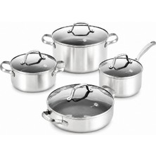Greenpan Geneva 3-Ply Pfas Içermez Thermolon™ Seramik Yüzeyli 8 Parça Tencere Seti