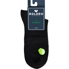 Bolero Erkek Premium Dikişsiz Bambu Kısa Konç Çorap Siyah