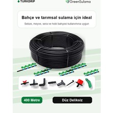 Greensulama 16 mm Düz Deliksiz Damlama Borusu 400 Metre Bahçe Sera Sulama