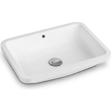 Quarter Bath Tezgah Altı Lavabo 55X39 cm – Kare Gömme Lavabo – Parlak Beyaz Seramik | 70SP25053