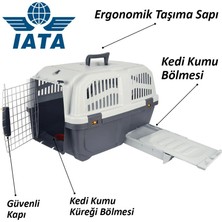 Skudo-3 Tuvaletli Kedi Seyahat Taşıma Çantası 60X40X39CM