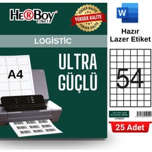 Herboy HB-1054 35 x 33,16 mm A4 Laser Etiket (25 Adet)