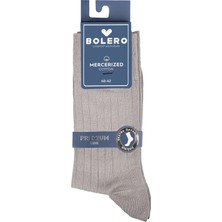 Bolero Erkek Premium Dikişsiz Merserize Çorap Gri