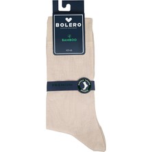 Bolero Erkek Premium Dikişsiz Kokulu Bambu Çorap Bej Yazlık Konfor ve Nefes Alabilirlik