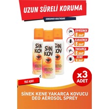 Sinkov Kovucu Deo Sprey 3'lü Eko Set - Sinek Kene Yakarca Uzun Süre Koruma 3X100ML