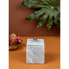 Miarik Design Dekoratif Mermer Kare Detaylı Pamukluk